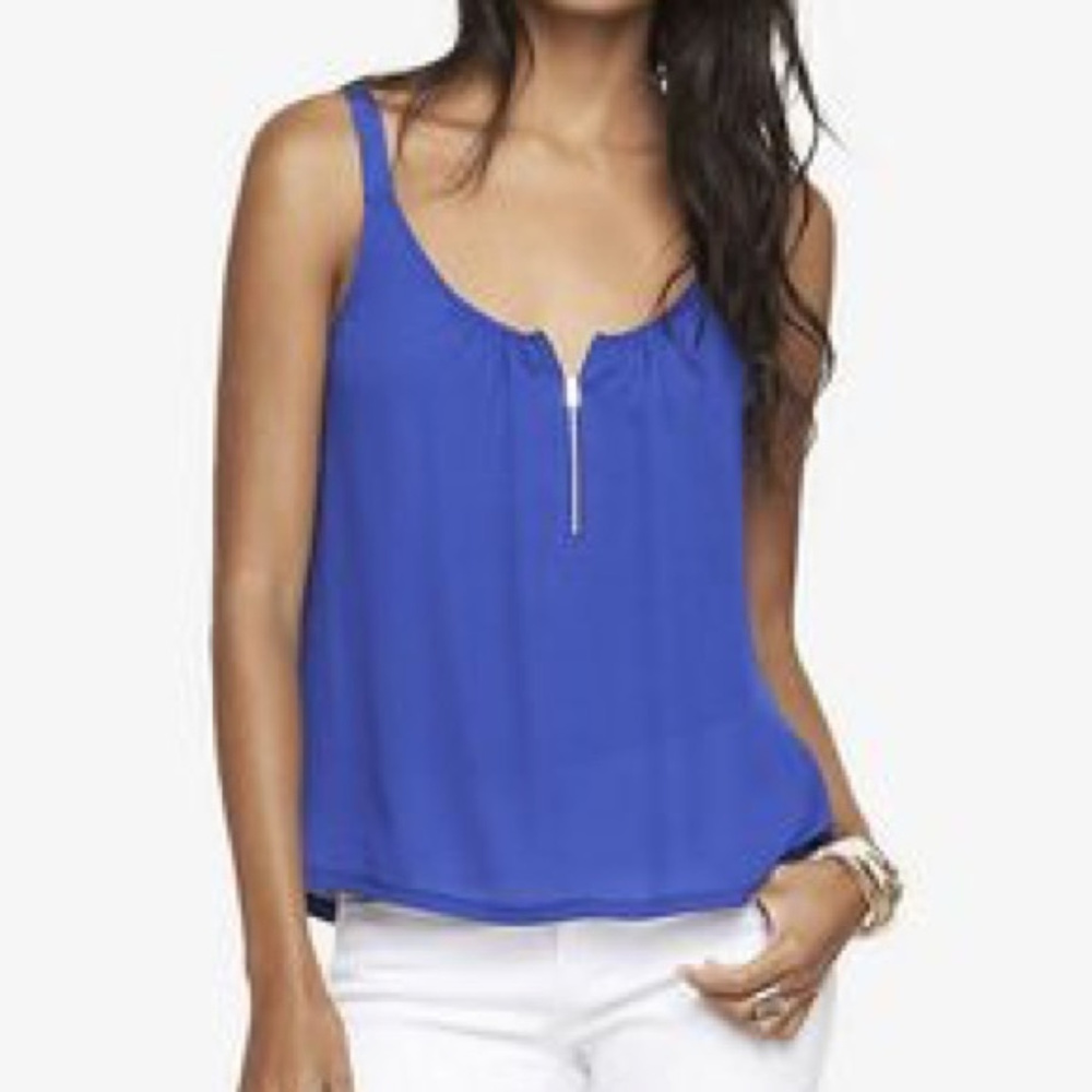 ๐ CC EXPRESS Lilac Exposed Zipper Tank Top - Picture 1 of 7